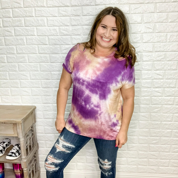 Purple Haze Cold Shoulder Top