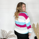 "Quote" Long Sleeve Striped Sweater-Lola Monroe Boutique