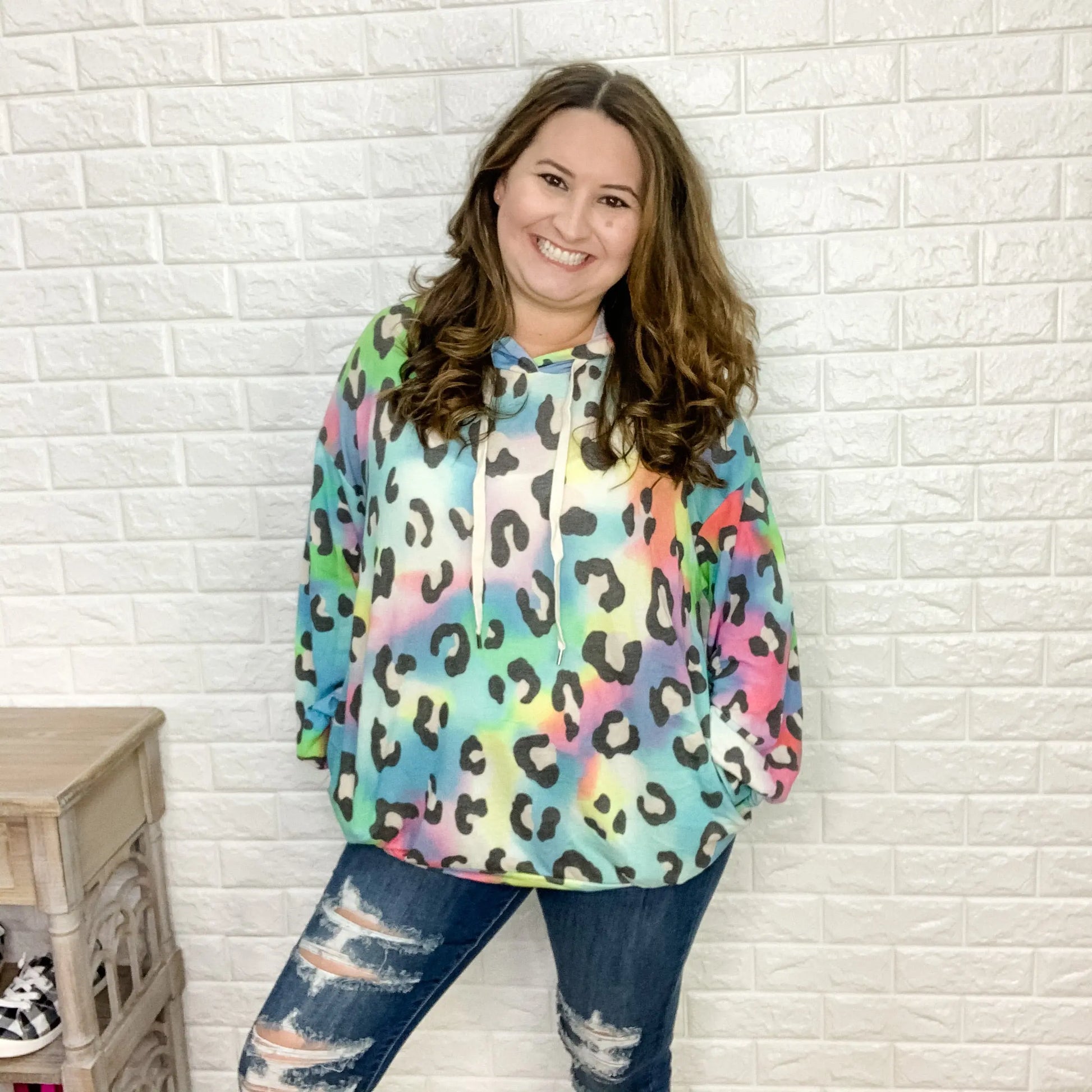 "Radical Rainbow" Animal Print Hoodie