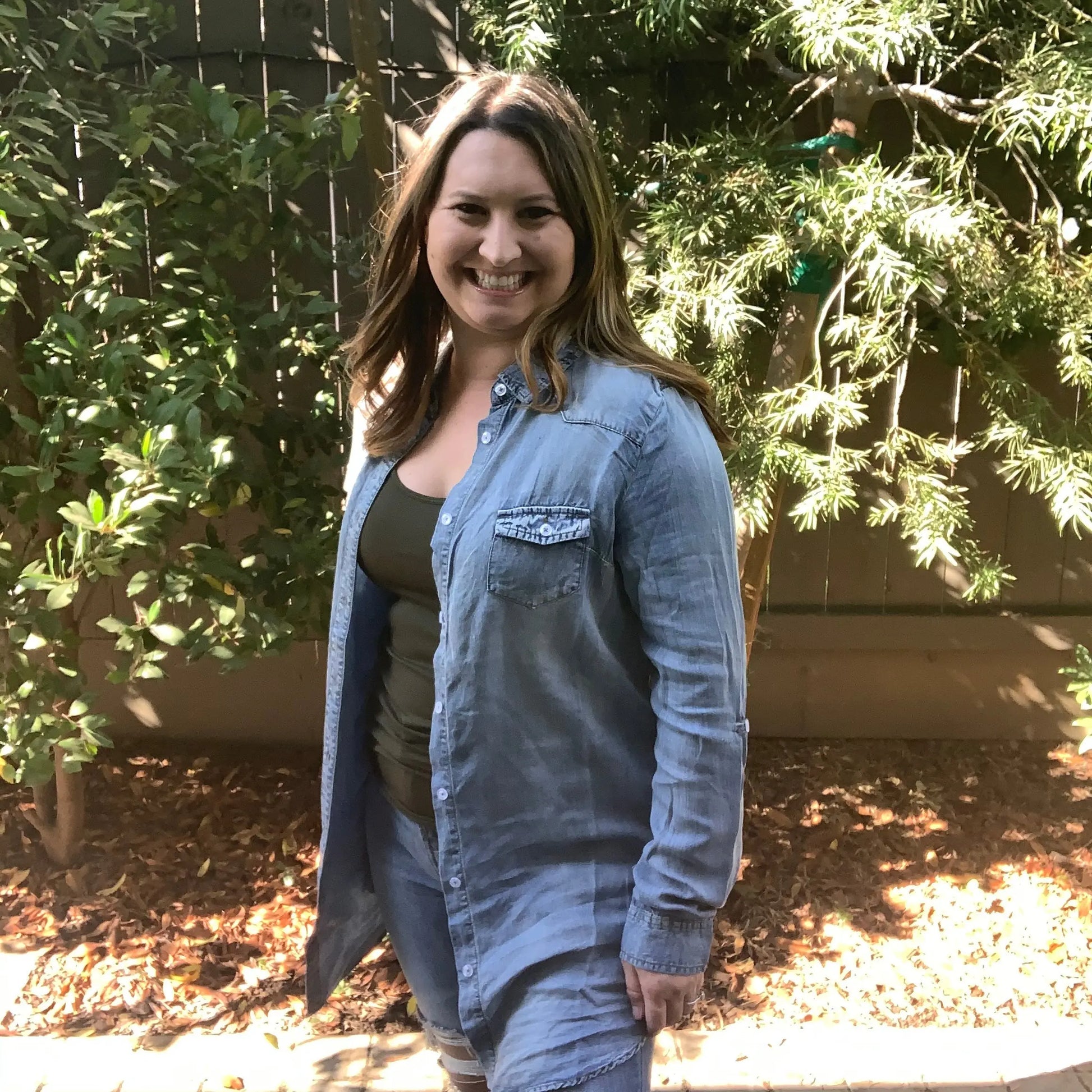 "Range Riding" Denim Buttom Up Tunic with Pockets
