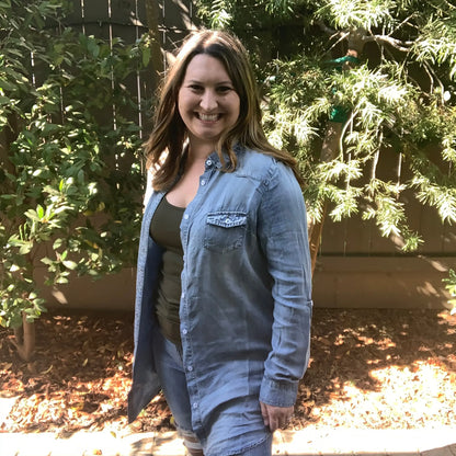 "Range Riding" Denim Buttom Up Tunic with Pockets