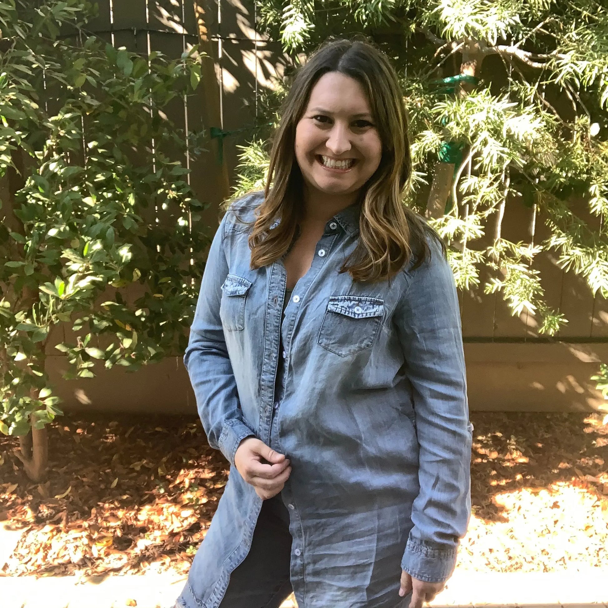 "Range Riding" Denim Buttom Up Tunic with Pockets