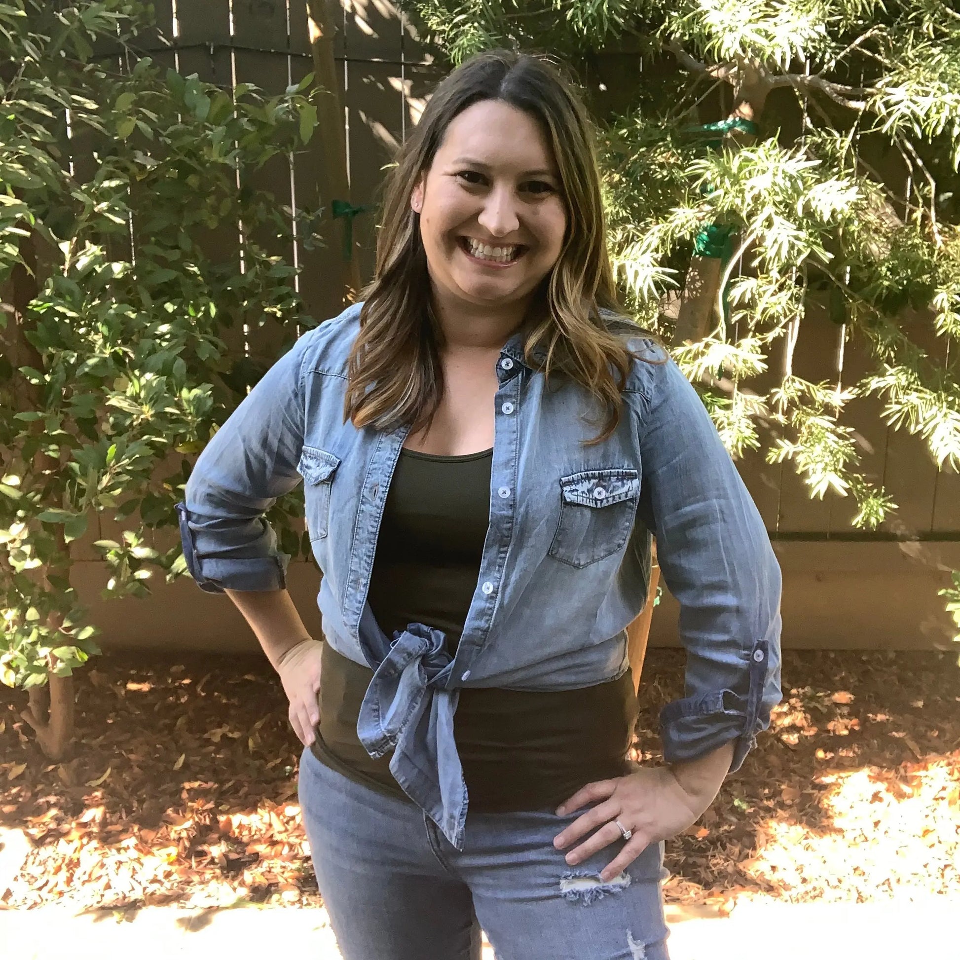 "Range Riding" Denim Buttom Up Tunic with Pockets