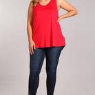 Relaxed Fit Tank Racerback-Lola Monroe Boutique