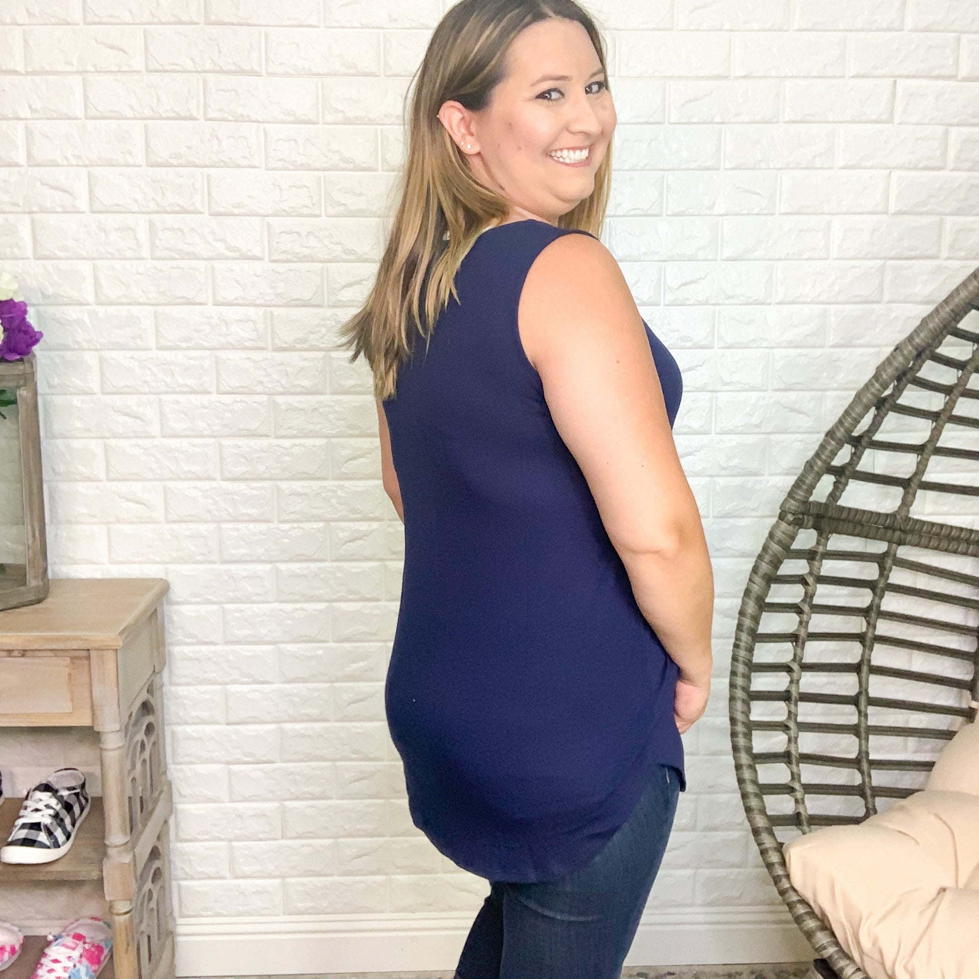 Relaxed Fit Tank with Animal Pocket (Multiple Colors)