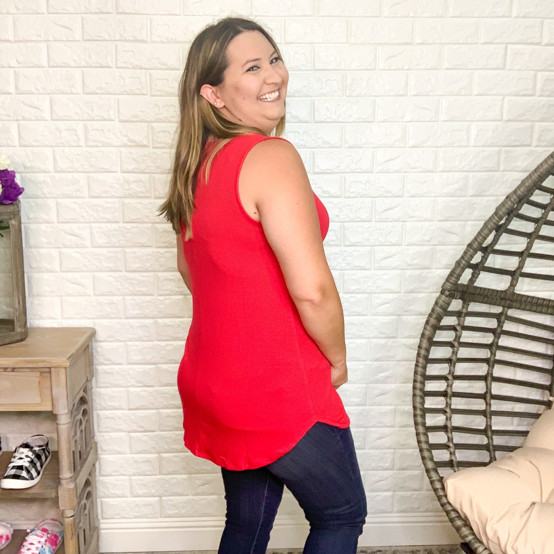 Relaxed Fit Tank with Animal Pocket (Multiple Colors)