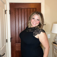 "Remember A Time" Sleeveless Top with Lace Yoke-Lola Monroe Boutique