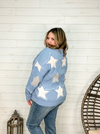 "Restless" Long Sleeve Star Sweater-Lola Monroe Boutique