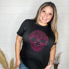 Rhinestone Sparkle Skull Tee-Lola Monroe Boutique