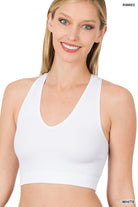 Ribbed Cropped Racerback Bralette Tank (Multiple Colors)-Lola Monroe Boutique