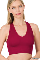 Ribbed Cropped Racerback Bralette Tank (Multiple Colors)-Lola Monroe Boutique