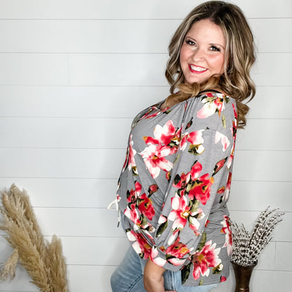 "Right Track" Floral Boho Style Top