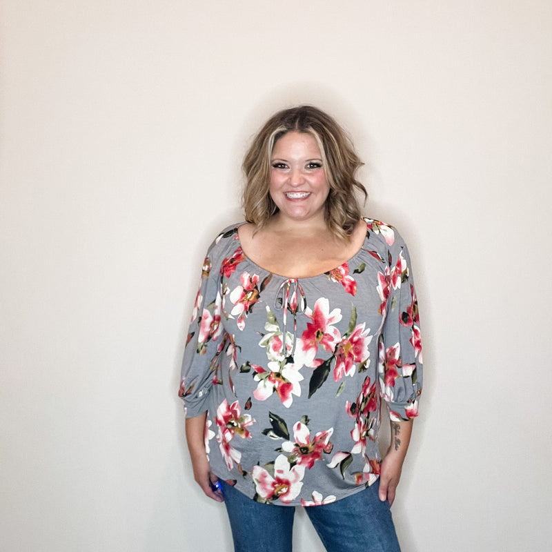 "Right Track" Floral Boho Style Top-Lola Monroe Boutique