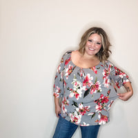 "Right Track" Floral Boho Style Top-Lola Monroe Boutique