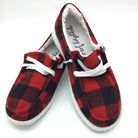 "Riley" Buffalo Plaid Sherpa Lined Slip On-Lola Monroe Boutique