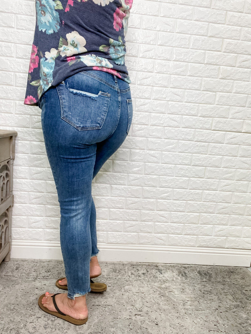 Risen "Who That Girl" Mega High Rise Skinny Jeans-Lola Monroe Boutique