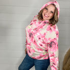 "Robertson" Floral Balloon Sleeve Hoodie-Lola Monroe Boutique