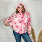 "Robertson" Floral Balloon Sleeve Hoodie-Lola Monroe Boutique