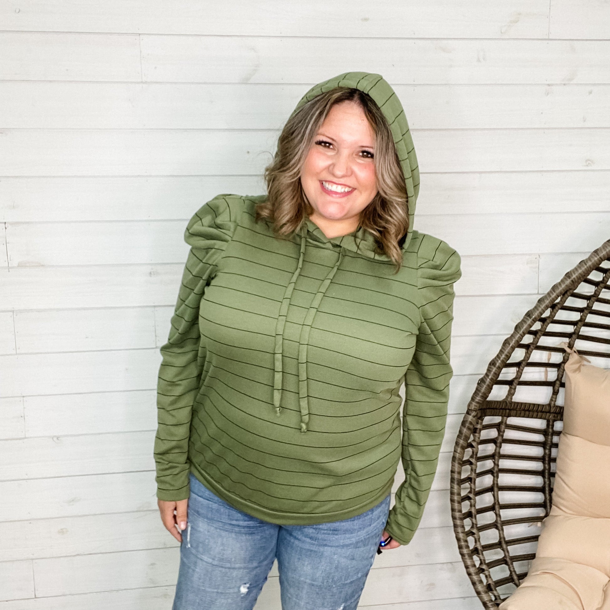 "Robinhood" Lightweight Balloon Sleeve Hoodie