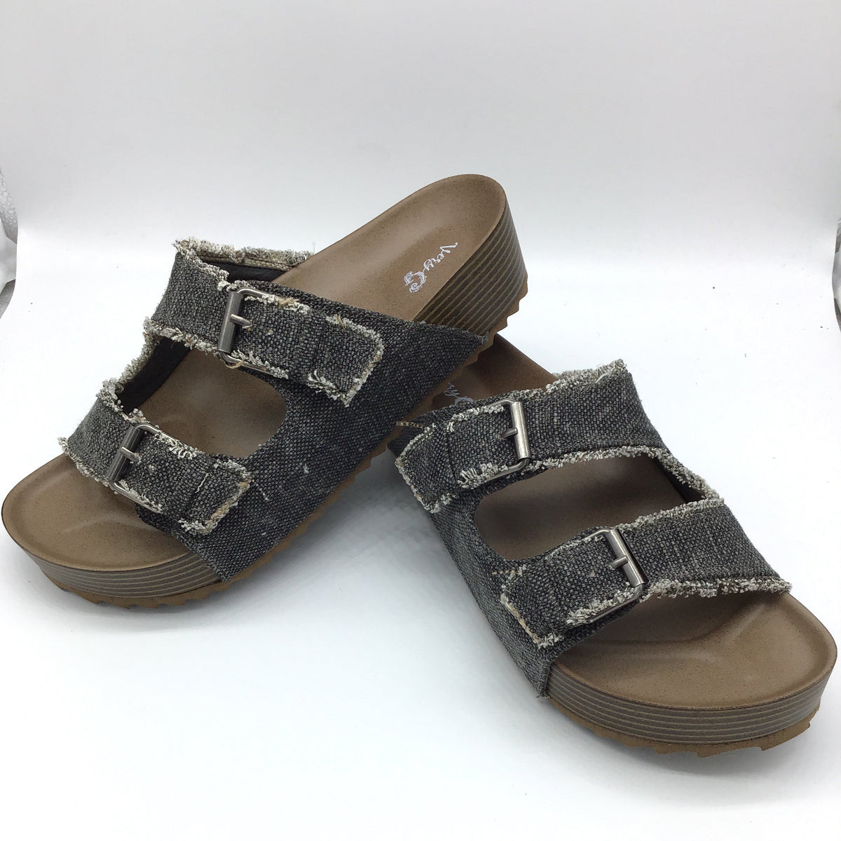 "Robyn" Sandal By Very G (Charcoal)-Lola Monroe Boutique