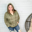 "Rogue" Pullover Hoodie with Half Zip & Front Pocket-Lola Monroe Boutique