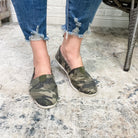 Round Toe Slip On (Camo)-Lola Monroe Boutique