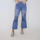 "Marlin" Distressed Capri-Lola Monroe Boutique