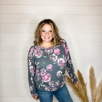 "Runaway" Floral Round Neck Weekender with Pockets-Lola Monroe Boutique