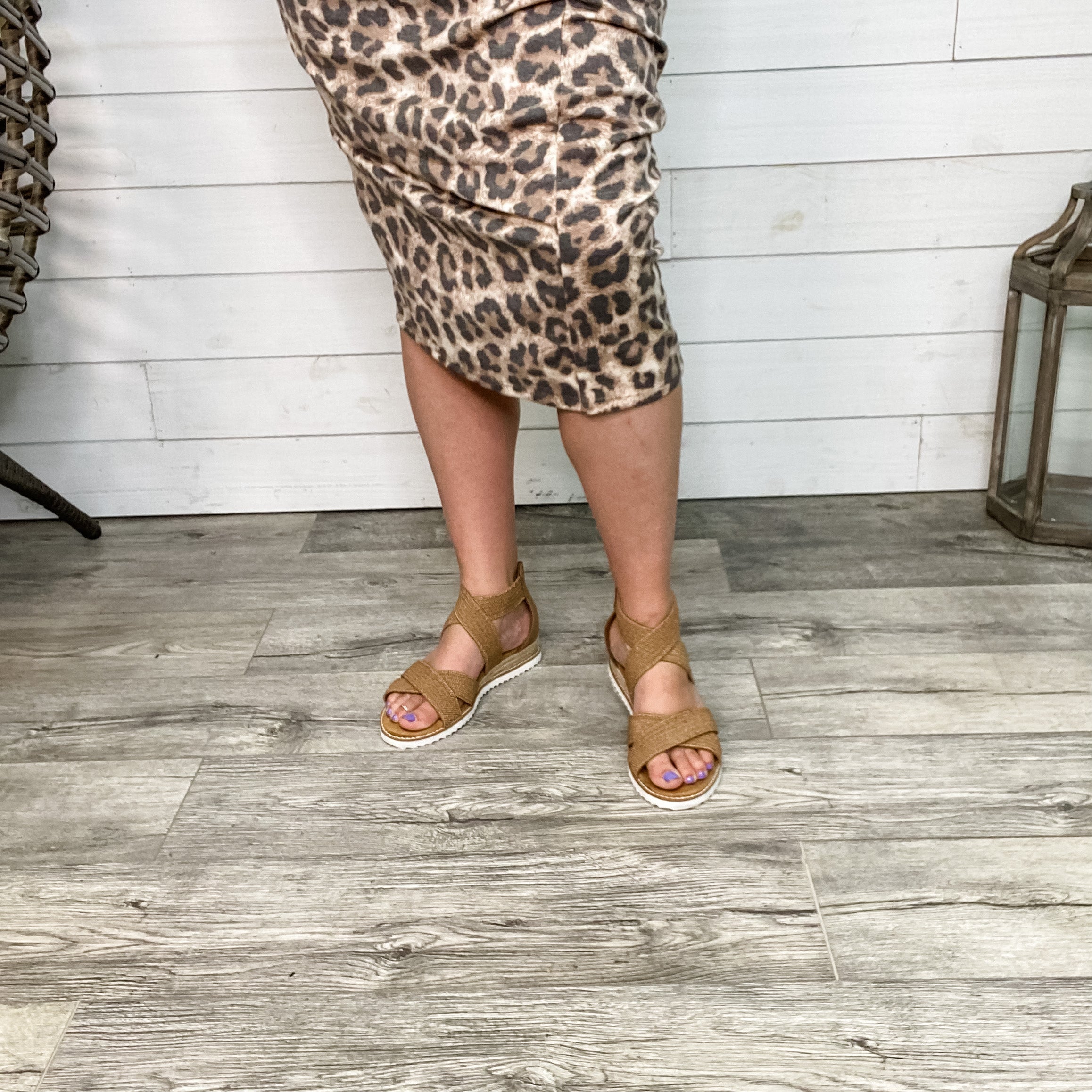 "Sadie" Sandal By Very G (Tan)-Lola Monroe Boutique