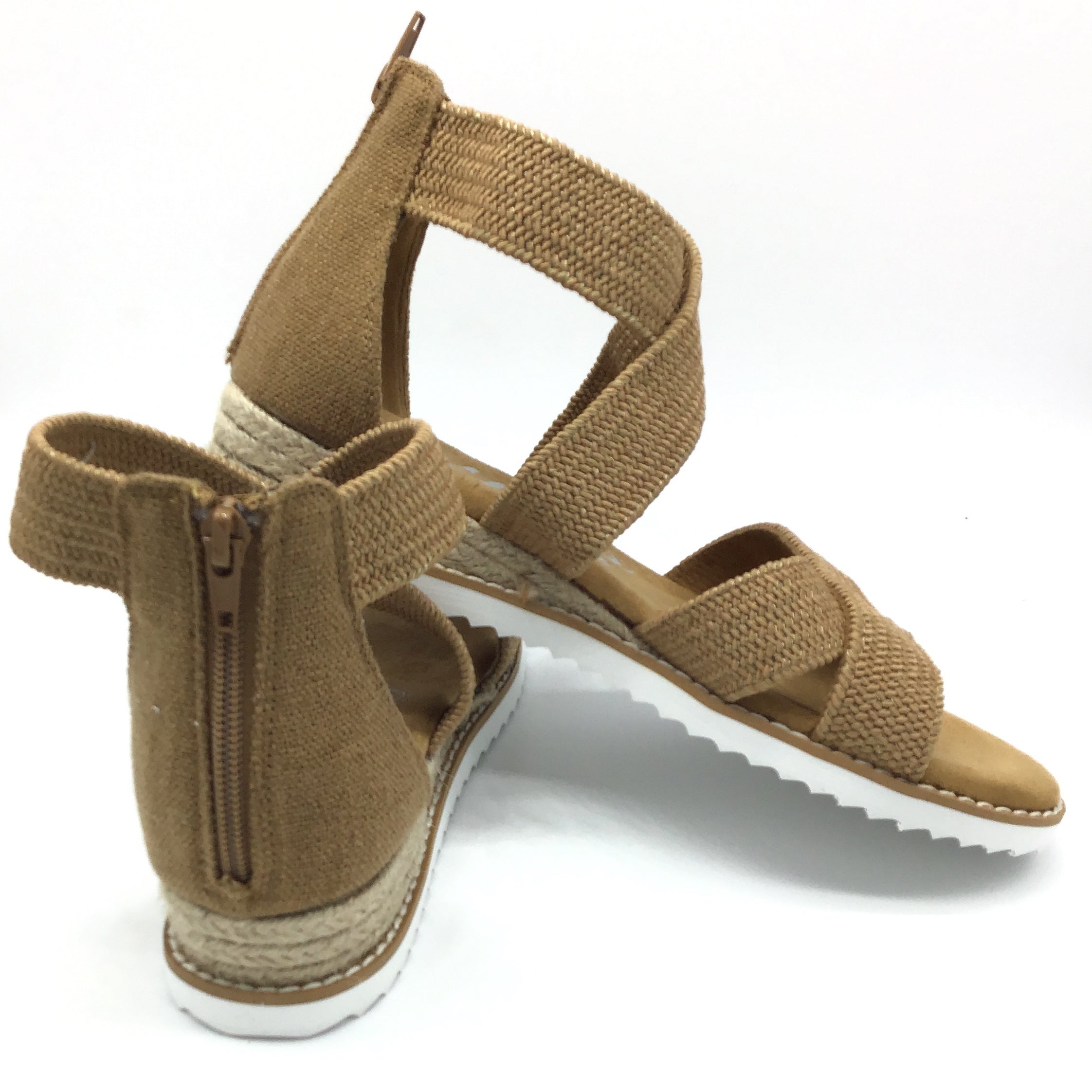 "Sadie" Sandal By Very G (Tan)-Lola Monroe Boutique