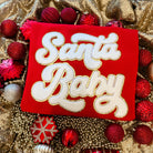 Santa baby chenille and glitter patch-Lola Monroe Boutique