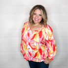 "Saving Grace" Long Sleeve V Neck Peasant Top-Lola Monroe Boutique