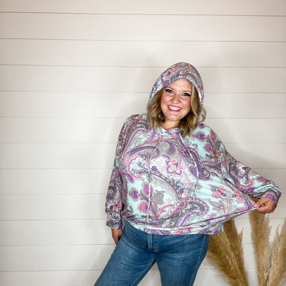 "Scottie" Paisley Balloon Sleeve Hoodie
