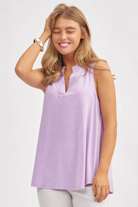 Dear Scarlett "Ok Maybe This" Sleeveless Split Neck (Lilac)