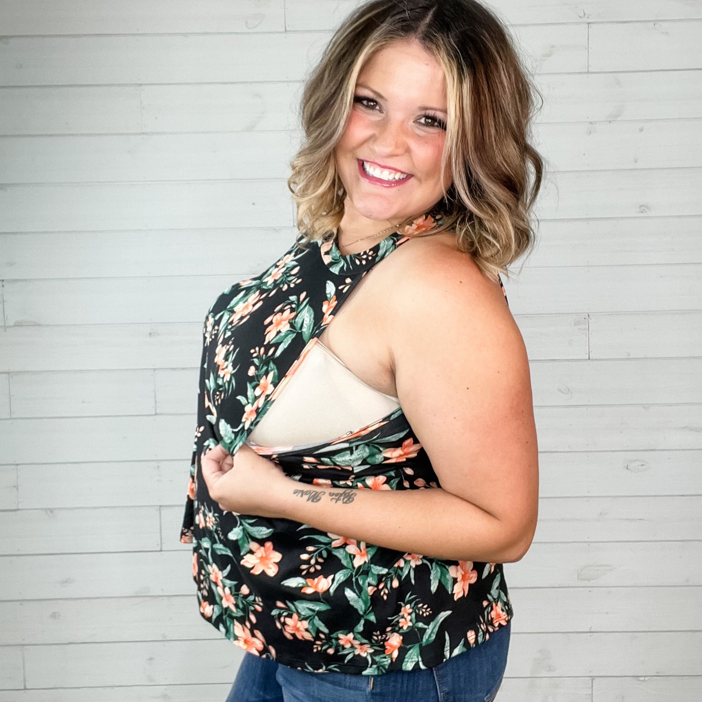 "Second Chance" Floral Halter Tank