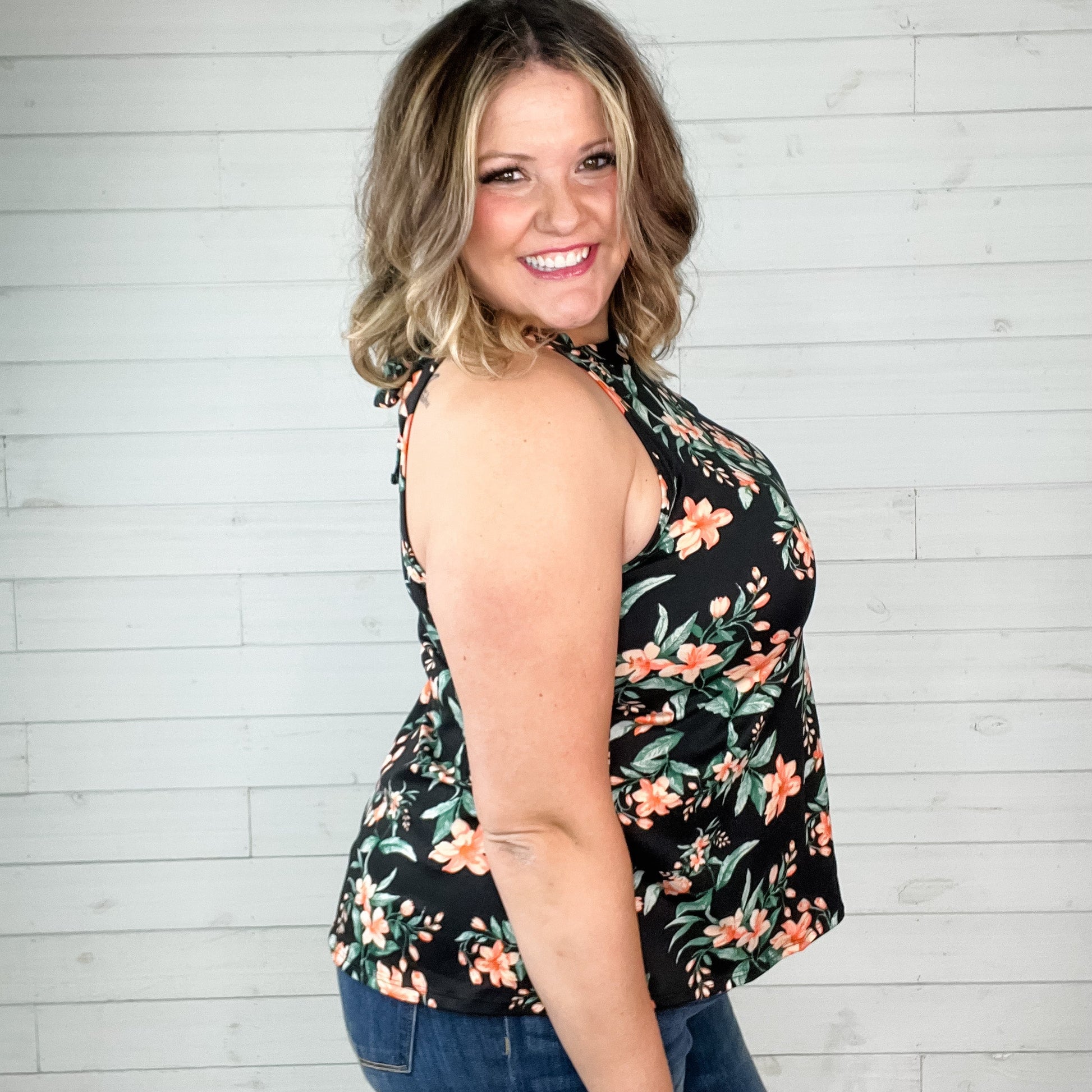 "Second Chance" Floral Halter Tank