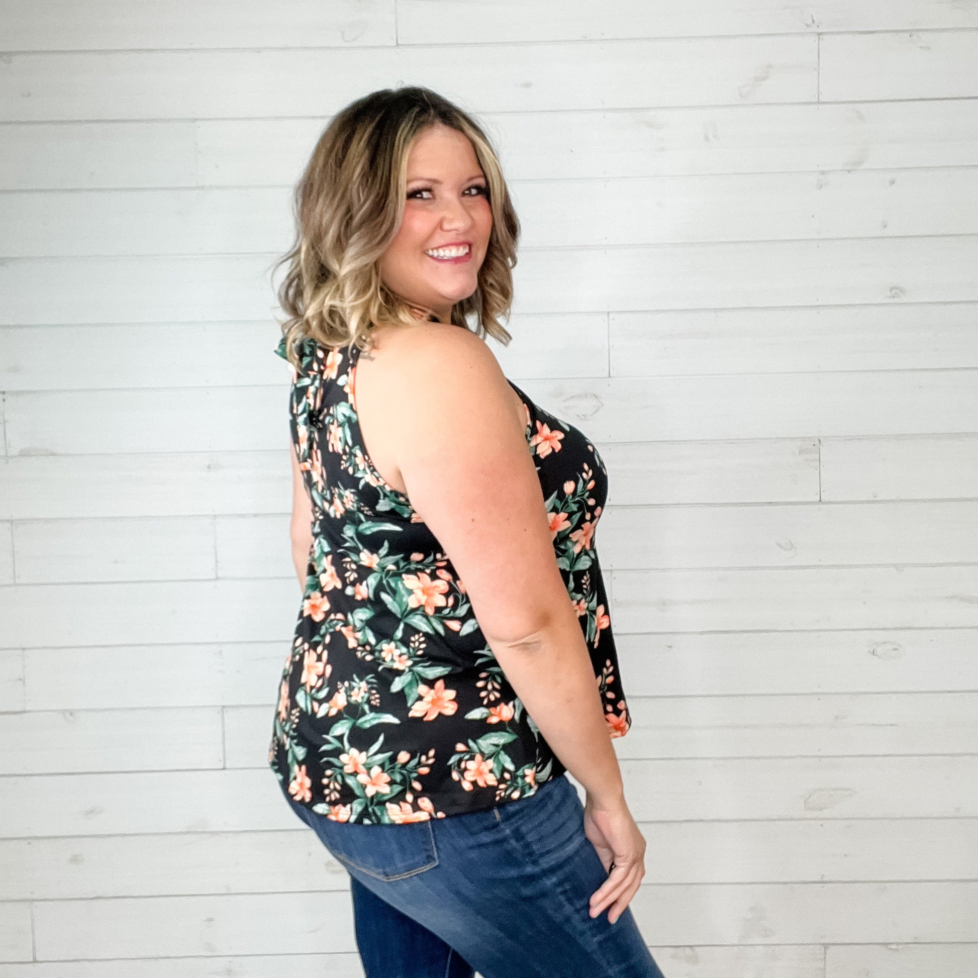 "Second Chance" Floral Halter Tank