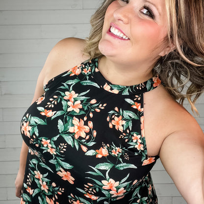 "Second Chance" Floral Halter Tank