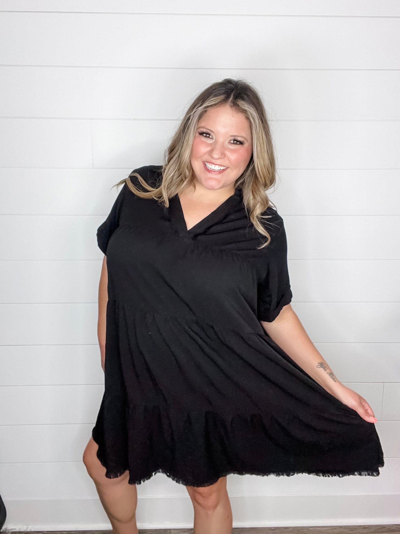 "Seeker" Split Neck Dress