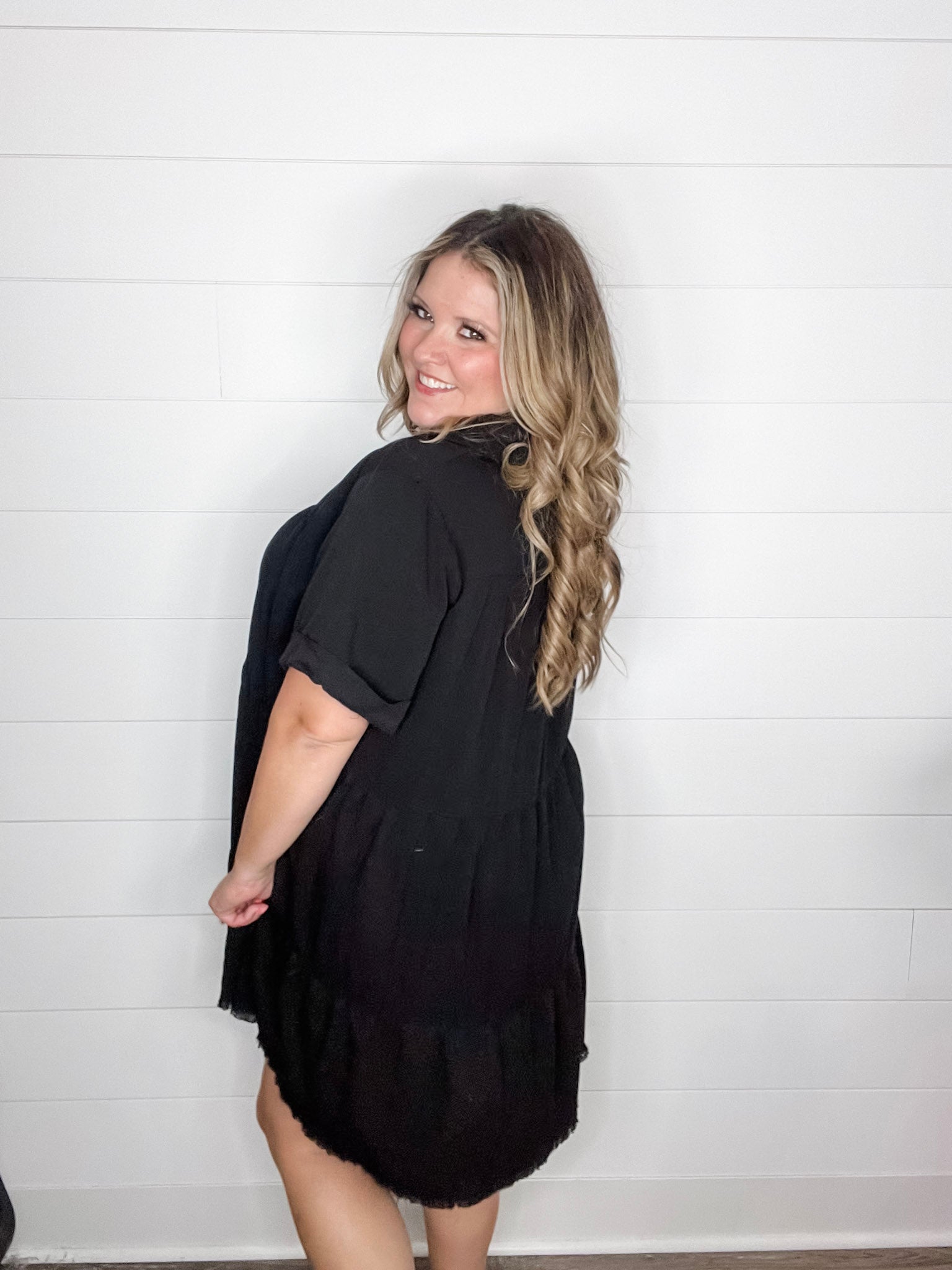 "Seeker" Split Neck Dress