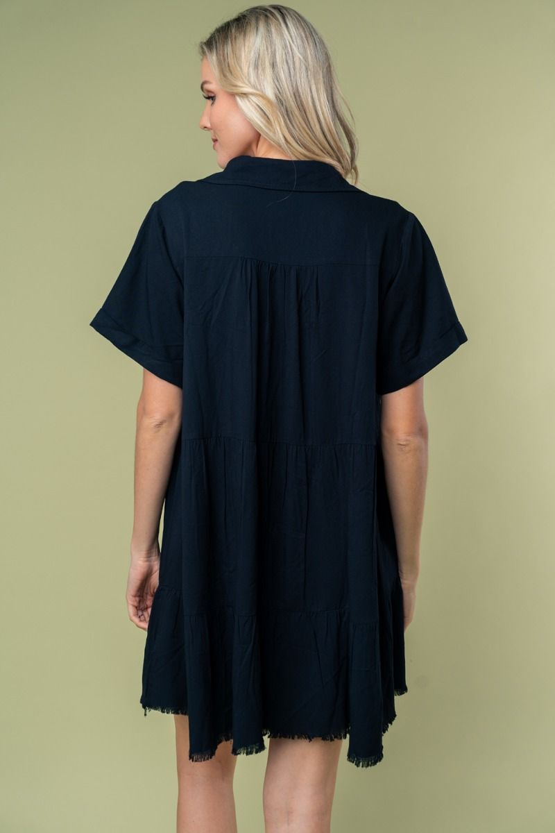 "Seeker" Split Neck Dress