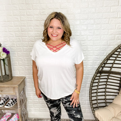 "Seize The Day" V-Neck Dolman(White)