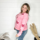 Sequin Bows Long Sleeve (Pink)-Lola Monroe Boutique