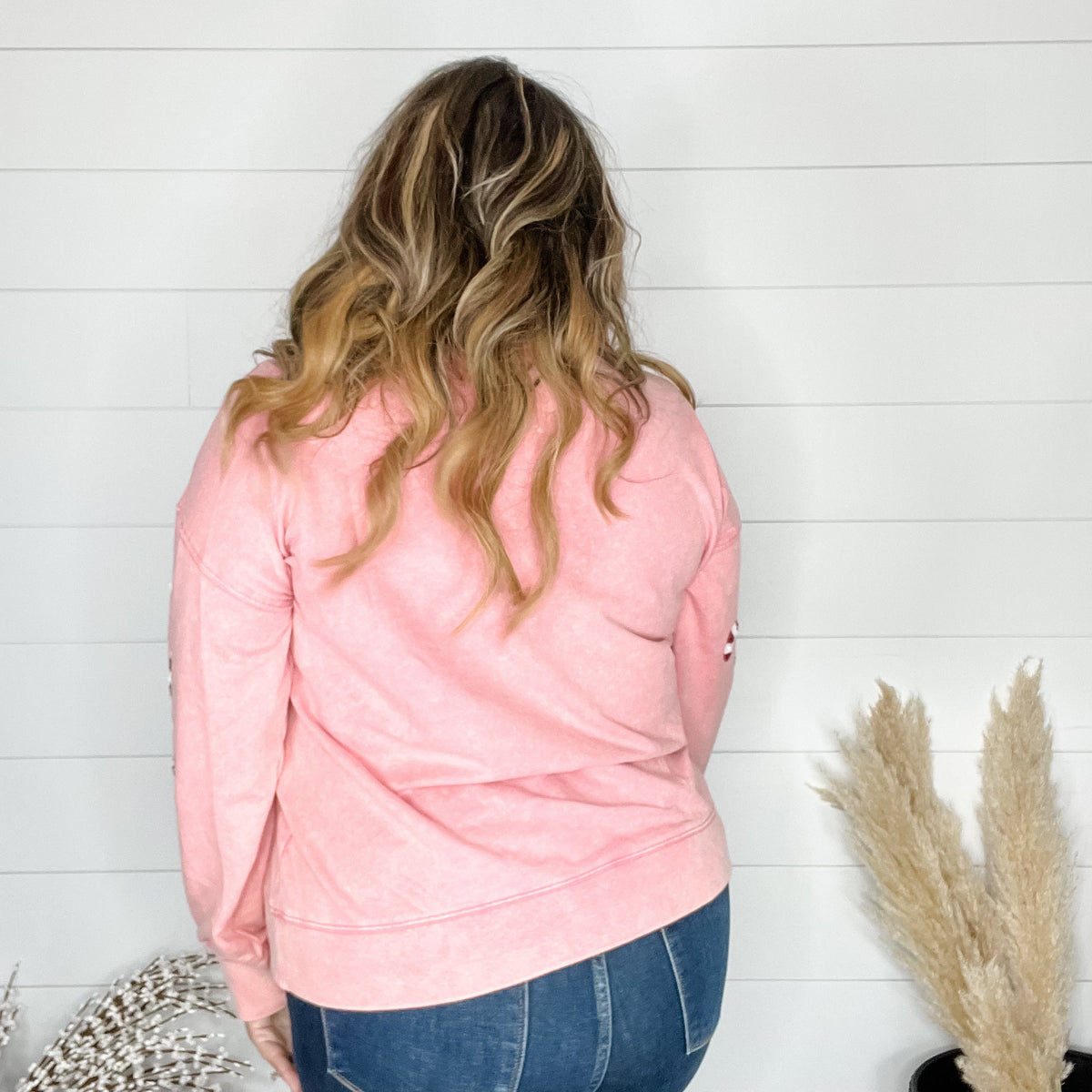 Sequin Candy Cane & Hat Long Sleeve