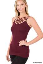 Shapewear Criss Cross front Cami (Multiple Colors)-Lola Monroe Boutique