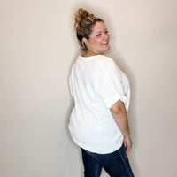 "Short On Time" Cuffed Short Sleeve V Neck Sweater (Multiple Colors)-Lola Monroe Boutique