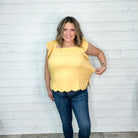 "Siesta" Ruffle Cap Sleeve (Yellow)-Lola Monroe Boutique