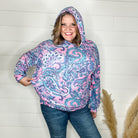 "Signal" Paisley Balloon Sleeve Hoodie-Lola Monroe Boutique