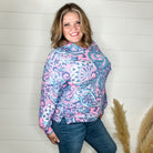 "Signal" Paisley Balloon Sleeve Hoodie-Lola Monroe Boutique