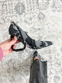 "Simply Things" Distressed Triangle High Heel-Lola Monroe Boutique